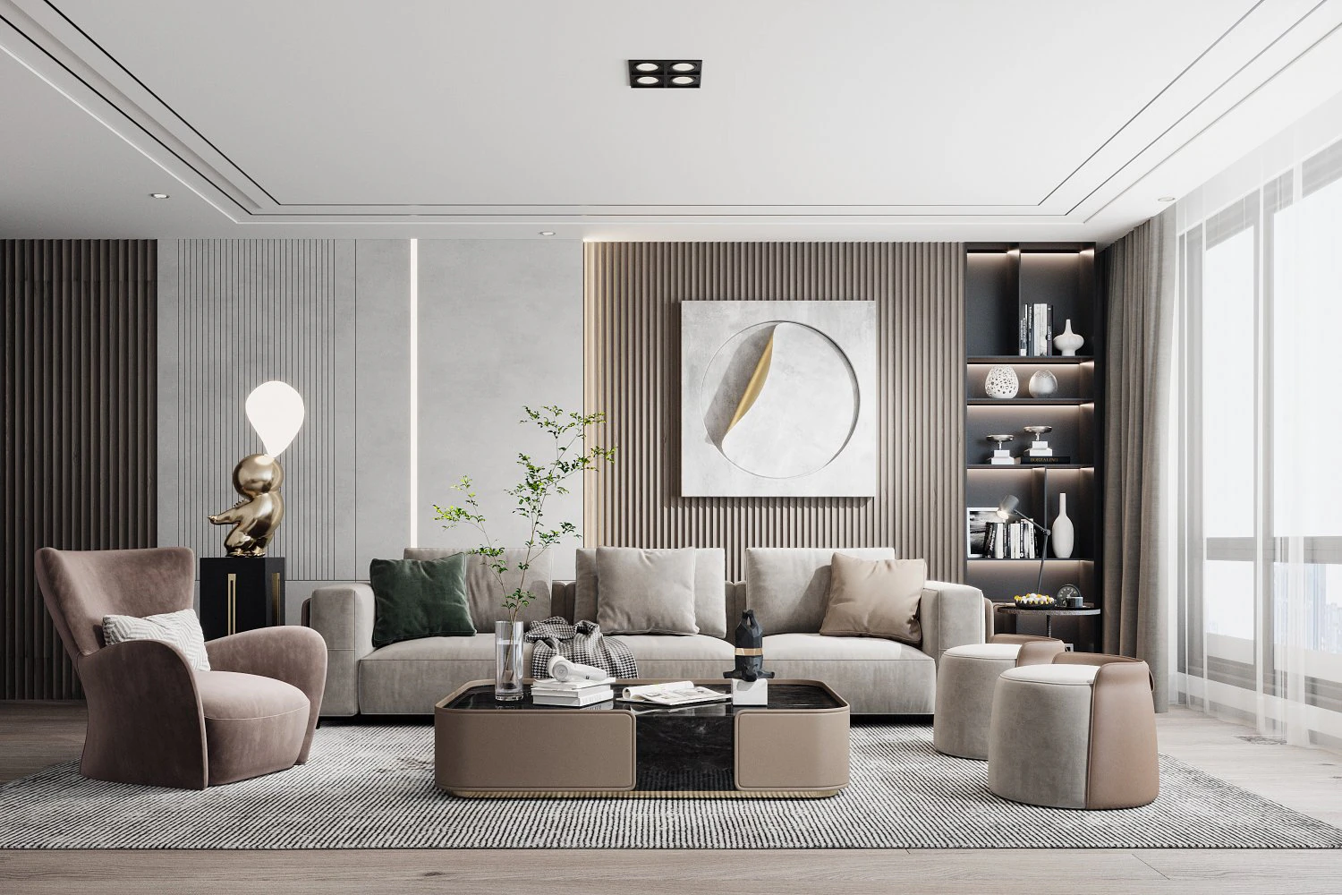 modern living room 3D Model .c4d .max .obj .3ds .fbx .stl .blend 