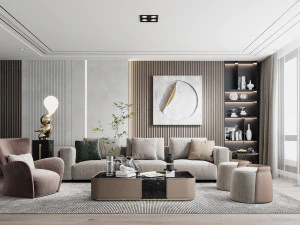 modern living room 3D Model