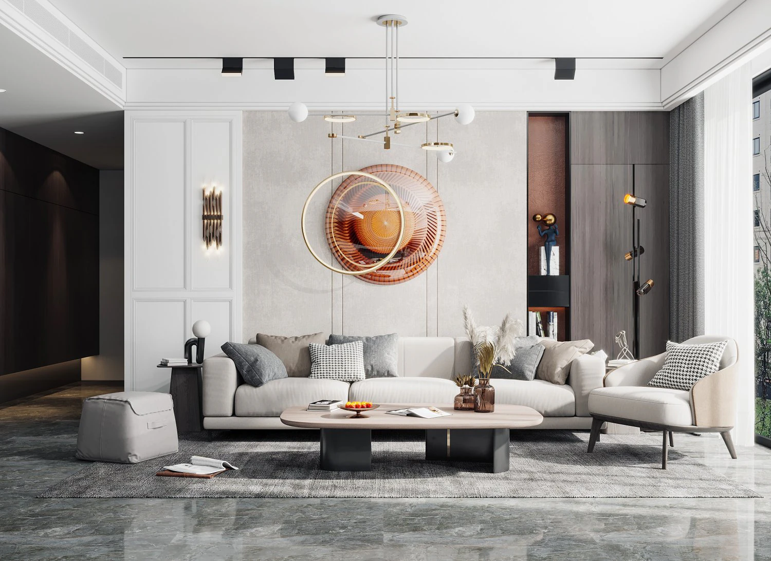 modern living room 3D Model .c4d .max .obj .3ds .fbx .stl .blend 