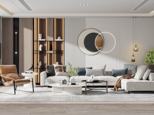 modern living room 3D Model