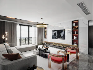 현대적인 거실 3D 모델