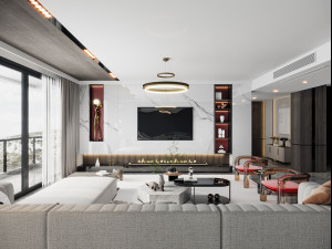 modern living room 3D Model