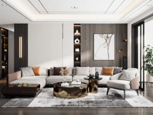 сучасна вітальня 3D Модель