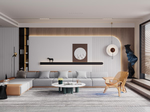 modern living room 3D Model