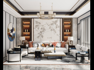 modern living room Modello 3D