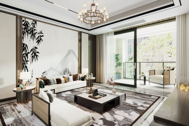modern living room Model 3D .c4d .max .obj .3ds .fbx .stl .blend 