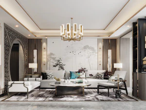 モダンなリビングルーム 3Dモデル