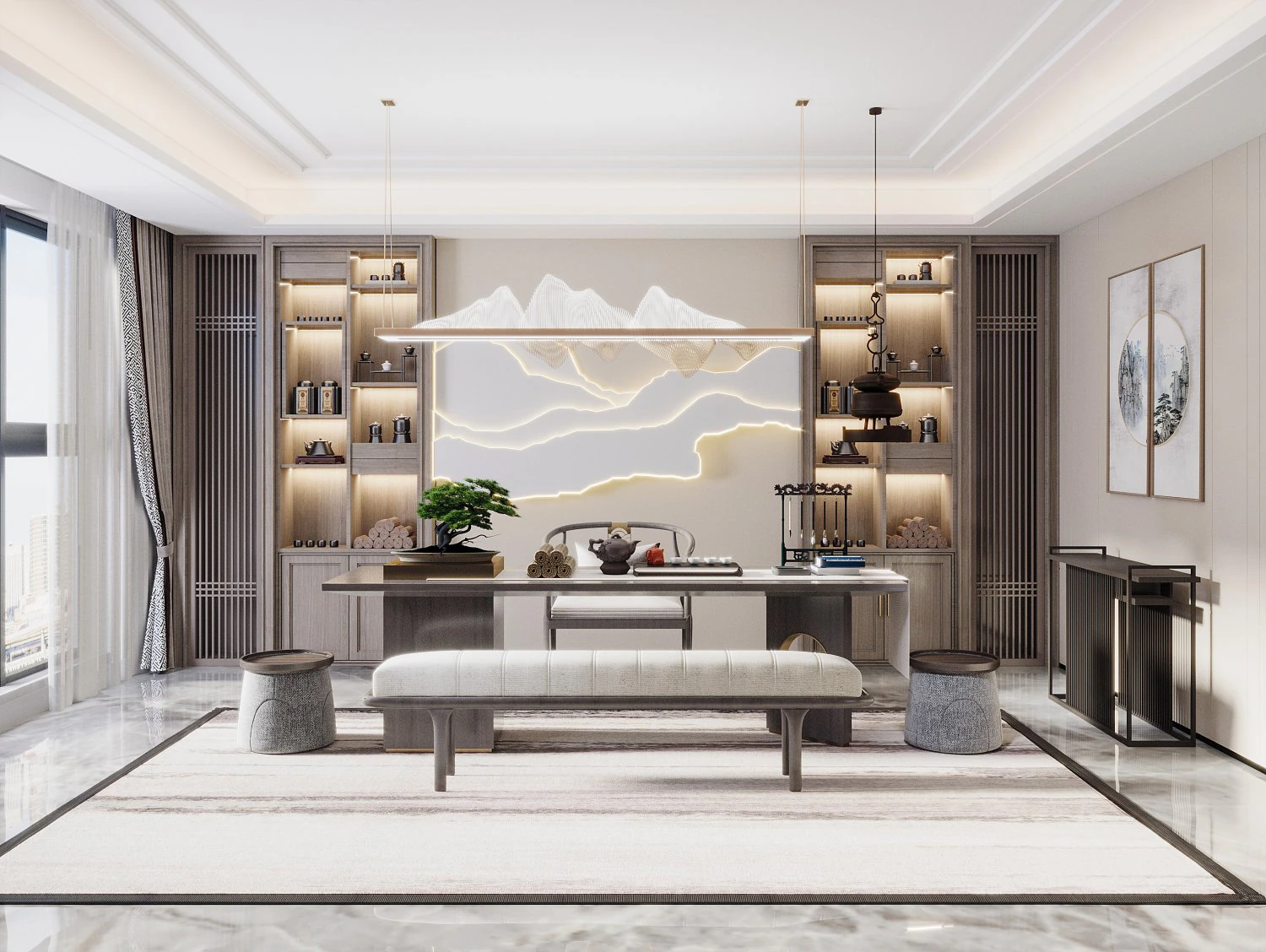 modern teahouse 3D Model .c4d .max .obj .3ds .fbx .stl .blend 