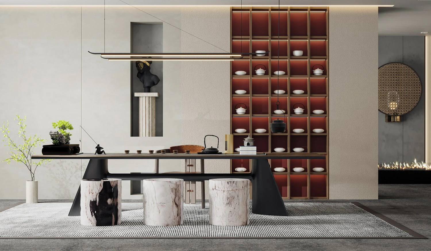 modern teahouse 3D Model .c4d .max .obj .3ds .fbx .stl .blend 