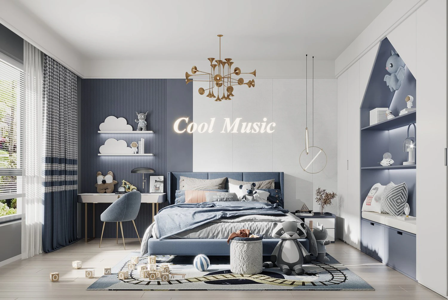 modern childrens room 3D Model .c4d .max .obj .3ds .fbx .stl .blend 