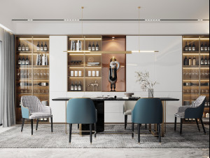 modern restaurant Modello 3D