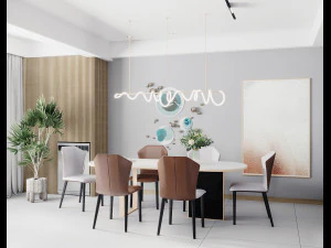 modern living room 3D Model