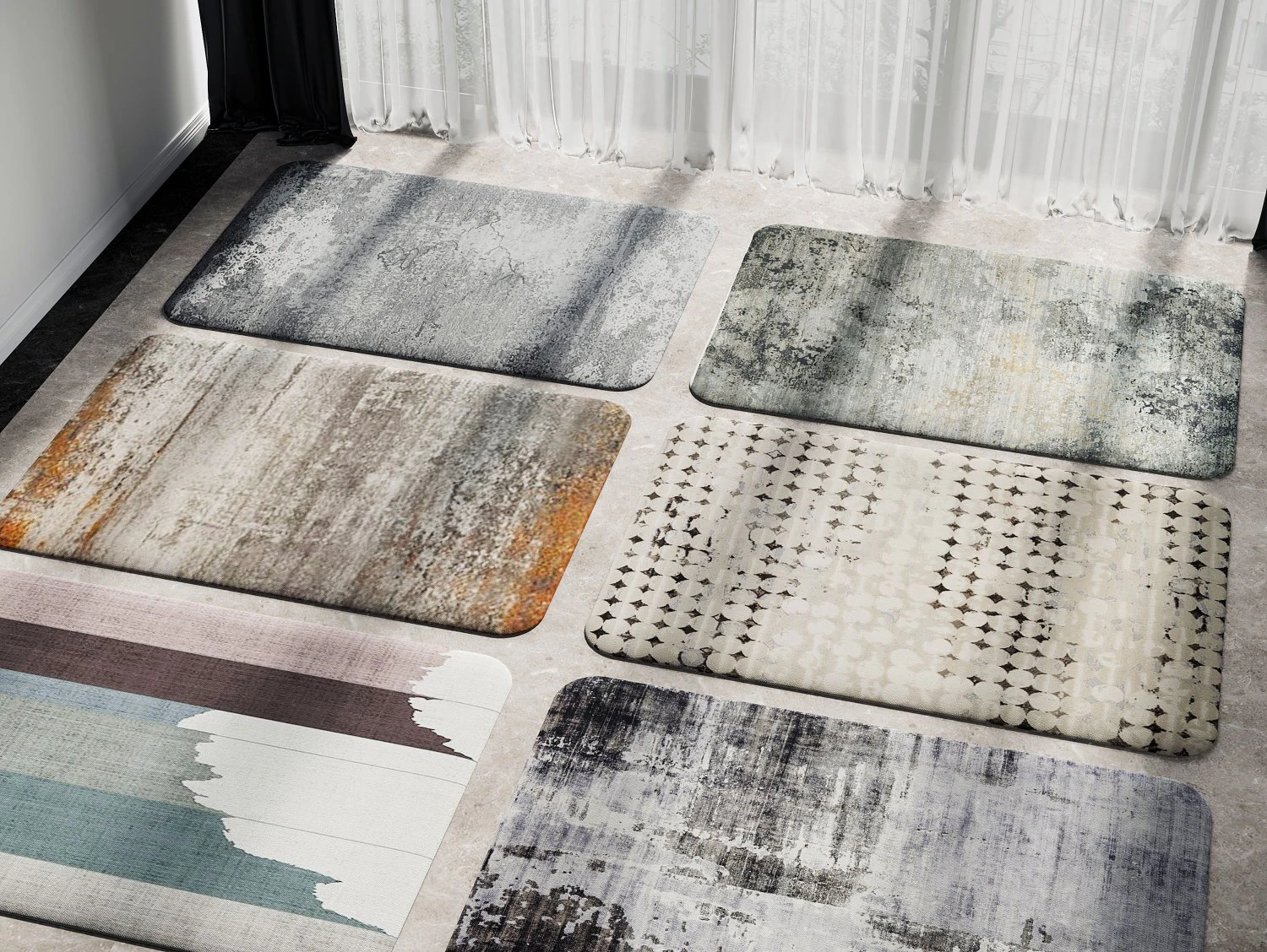 modern carpet 3D Model .c4d .max .obj .3ds .fbx .stl .blend 