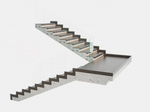 modern staircase 3D मॉडल