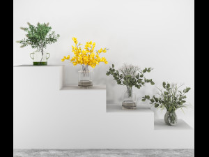 modern potted plants Modelo 3D