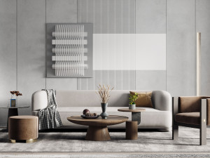 modern living room 3D Model