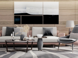 modern living room 3D Model