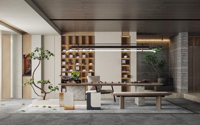 modern office 3D Model .c4d .max .obj .3ds .fbx .stl .blend 