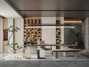 현대적인 사무실 3D 모델