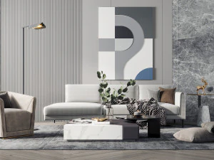 モダンなリビングルーム 3Dモデル