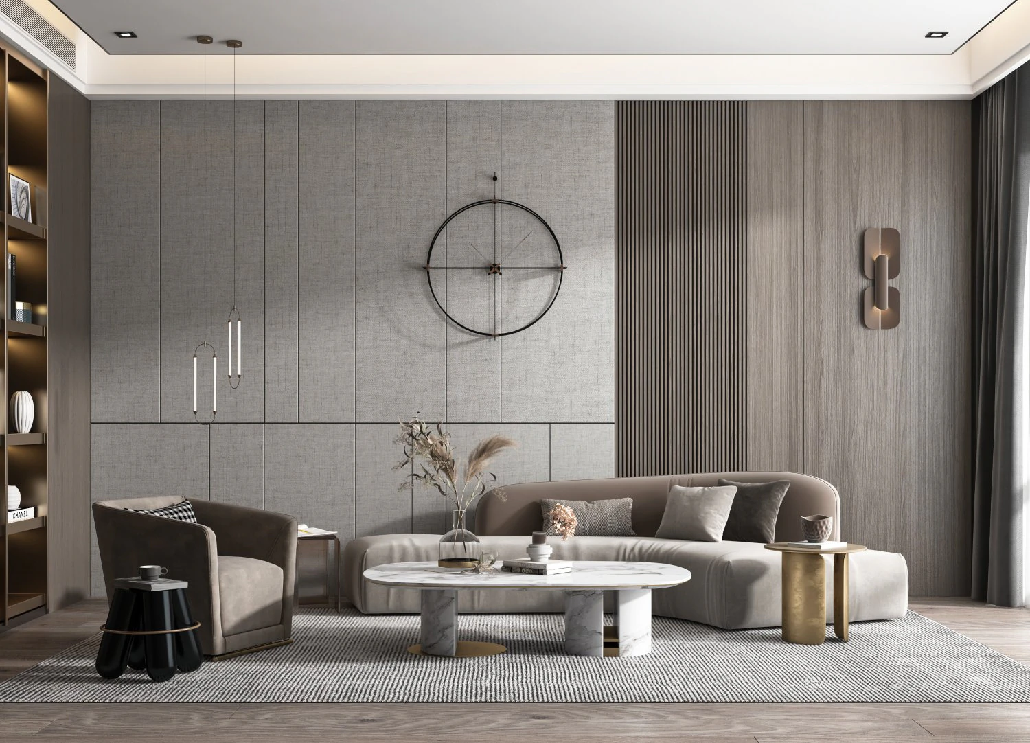 modern living room 3D Model .c4d .max .obj .3ds .fbx .stl .blend 