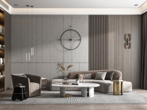 modern living room 3D 模型