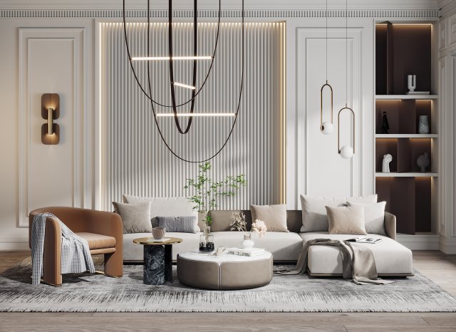 modern living room 3D-Modell .c4d .max .obj .3ds .fbx .stl .blend 