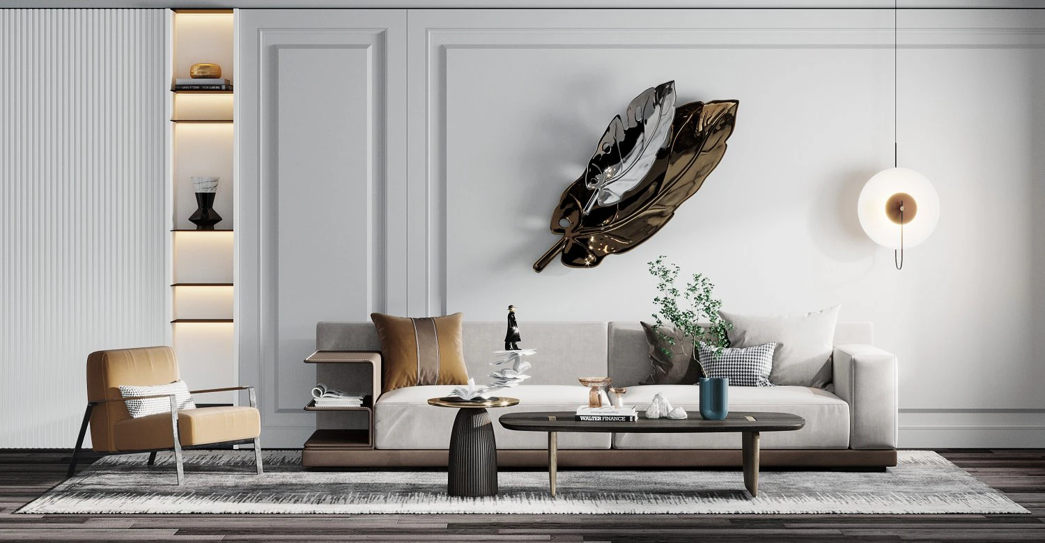 modern living room 3D Model .c4d .max .obj .3ds .fbx .stl .blend 