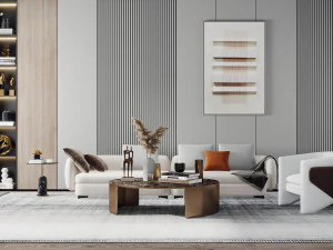 sala de estar moderna Modelo 3D