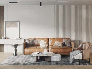 モダンなリビングルーム 3Dモデル