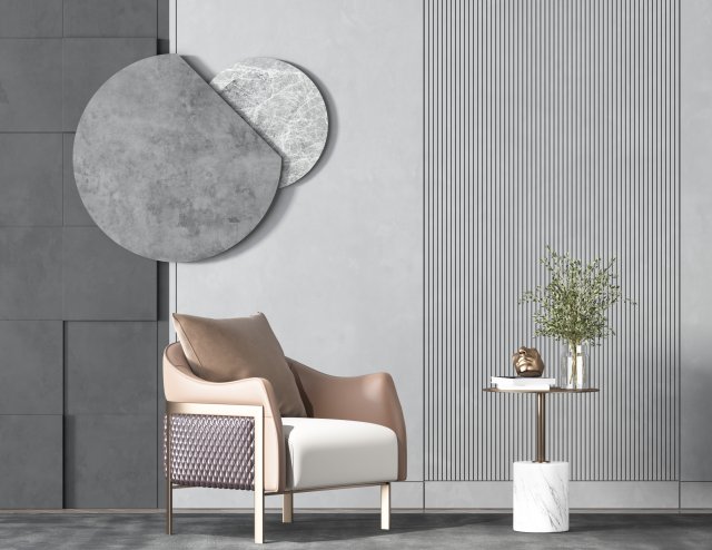 modern single chair Modello 3D .c4d .max .obj .3ds .fbx .stl .blend 