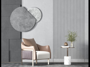 modern single chair Modello 3D