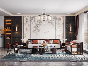 modern living room 3D-Modell