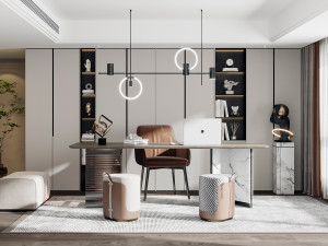 modern study Modello 3D