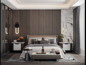 modern bedroom Modelo 3D