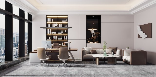 modern office 3D Model .c4d .max .obj .3ds .fbx .stl .blend