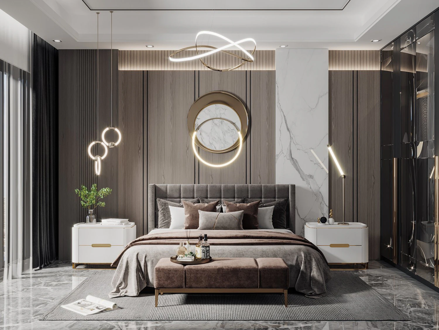 modern bedroom 3D Model .c4d .max .obj .3ds .fbx .stl .blend 