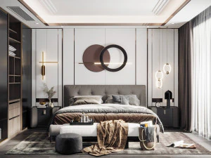 modernes Schlafzimmer 3D Modell