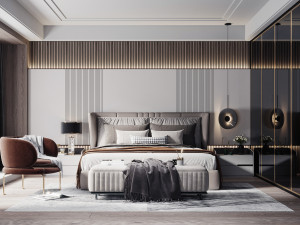 modern bedroom Modelo 3D