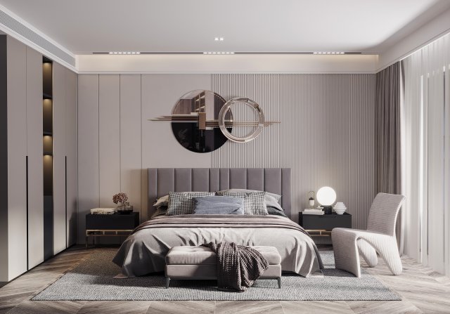 modern bedroom Modèle 3D .c4d .max .obj .3ds .fbx .stl .blend 