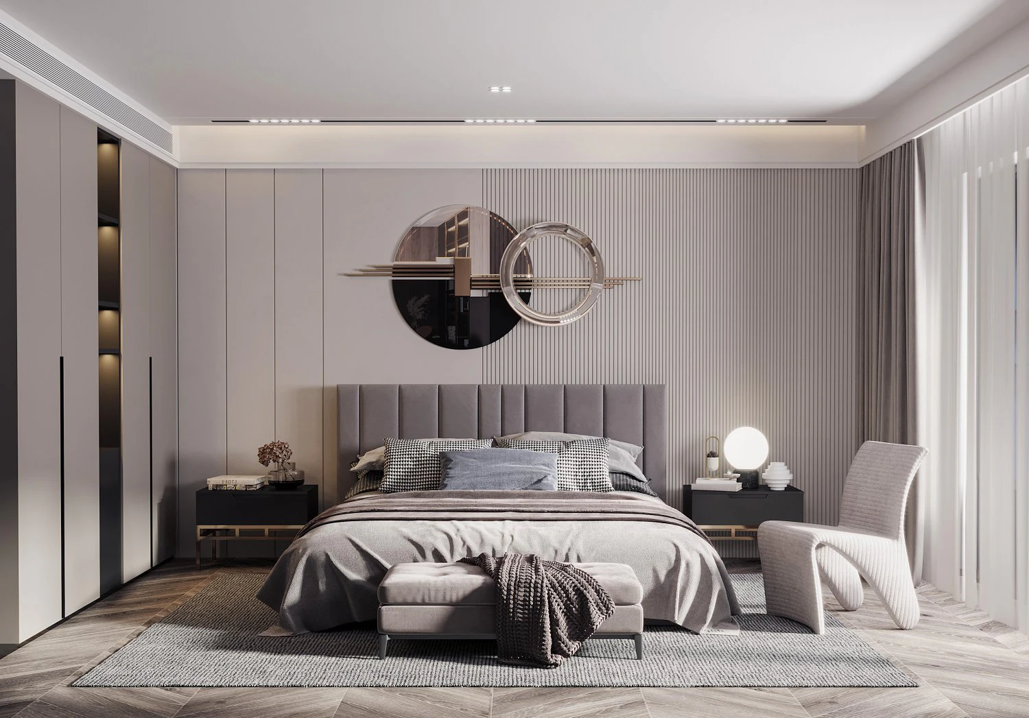 modern bedroom 3D Model .c4d .max .obj .3ds .fbx .stl .blend 