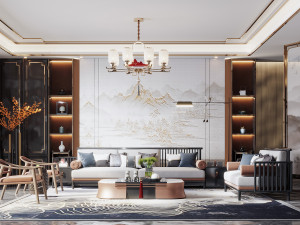 modern living room 3D मॉडल