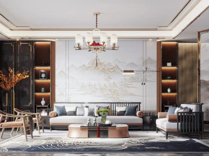 モダンなリビングルーム 3Dモデル