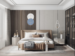 modern bedroom 3D 模型