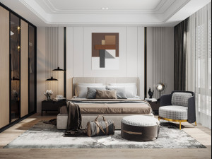 modern bedroom 3D 모델