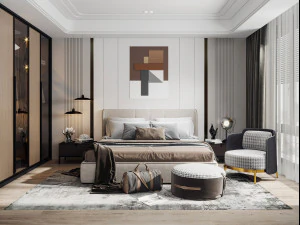 modern bedroom 3D Model