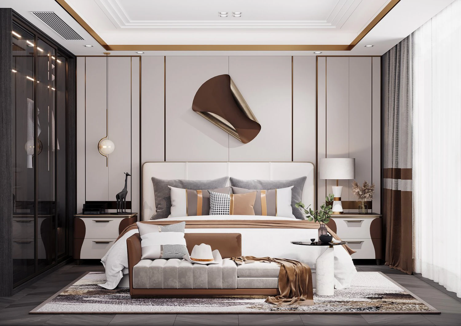 modern bedroom 3D Model .c4d .max .obj .3ds .fbx .stl .blend 
