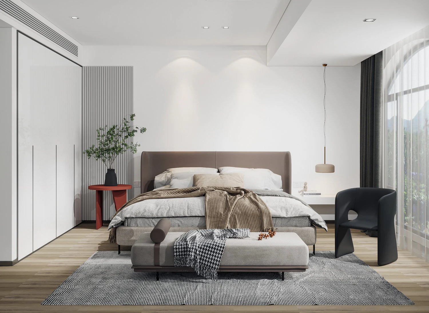 modern bedroom 3D Model .c4d .max .obj .3ds .fbx .stl .blend 