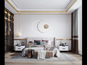 modern bedroom 3D 模型