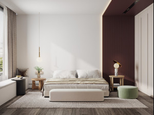 modern bedroom 3D 模型